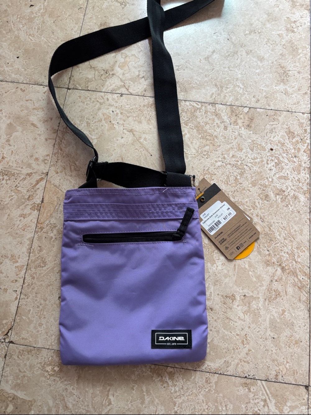 Dakine Lavender Jive Crossbody Sling Bag with Black Strap